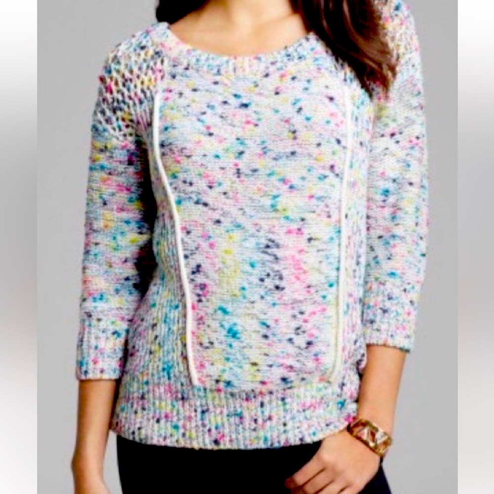Anthropologie Plenty by Tracy Reese Women’s Colorful Rainbow Confetti Sweater
